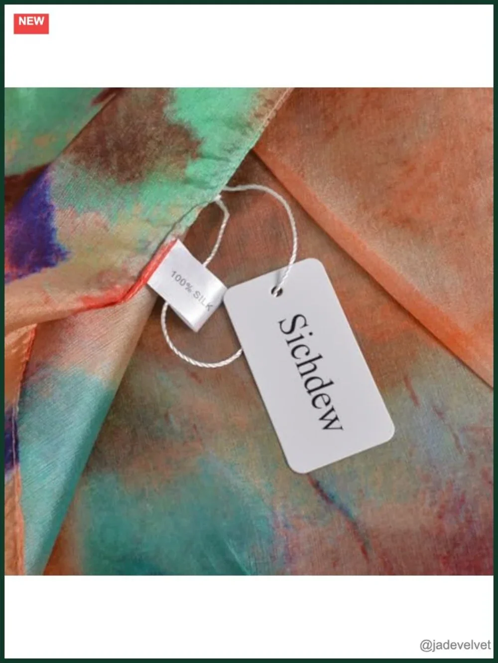 100% Mulberry Silk Floral Scarf Shawl Wrap 69x43